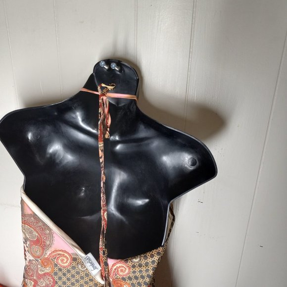 fredericks of hollywood halter mini dress Flowey tunic top womens boho small EUC - Picture 7 of 8